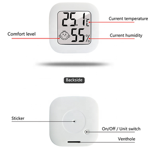 Mini Monitor <span class=keywords><strong>Digital</strong></span> de Temperatura e Umidade Preciso Medidor <span class=keywords><strong>Digital</strong></span> para Ambientes Internos Termômetros Higrômetros - Product Image 5