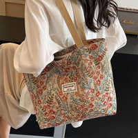 Logotipo personalizado de gran capacidad, nuevo bolso de mano de moda y versátil para mujer, bolso de lona para clase de estudiante, bolso de compras sencillo, bolso de mano