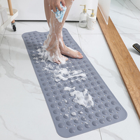 Alfombrilla de Ducha Antideslizante de PVC Directo de Fábrica, Alfombrilla de Baño Suave con Ventosas para Baño, Bañera y Ducha