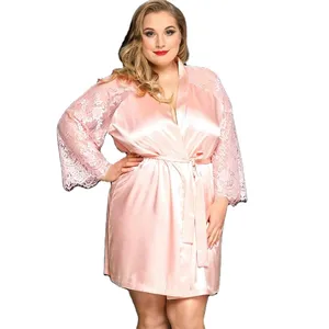 Belle robe de soirée en dentelle rose vif pour femmes, robe de mariage de luxe pour dames et filles, grande taille, lingerie sexy