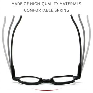 Очки для чтения 2024 года в винтажном стиле унисекс с геометрической асимметричной оправой, корректирующие дальнозоркость, с защитой от синего света, для женщин и мужчин - Product Image 4