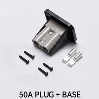 Connecteur de batterie solaire mâle en cuivre 2 broches 50A 600V, terminal IP67, résistant à la chaleur, boîtier PC UL94 V-0, type DIN