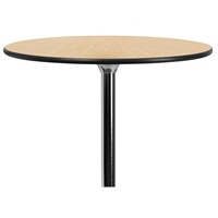 Table de bar ronde en bois de 24 pouces, hauteur 42, table à cocktail en contreplaqué, piédestal en métal, table haute de pub pour banquet et fête