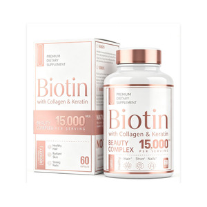 Cápsulas Veganas para Adultos (Recién Nacidos) con Biotina, Vitaminas, Colágeno y Queratina para el Cuidado del Cabello, Uñas y Piel, que Aumentan la Energía y Favorecen la Absorción - Product Image 1