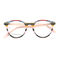 2025 gros rond hommes lunettes cadre léger rayé personnaliser Logo lunettes cadres femmes acétate optique lunettes