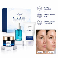 Kit de Soins Cutanés au Cuivre Peptidique Fournisseur d'Usine GHK-Cu – Ensemble Facial Raffermissant et Réparateur 3 Pièces pour Peaux Matures – Marque Privée