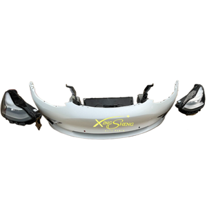 Arnés de Rejilla de Parachoques Delantero Usado, Faros Delanteros, Capó, Rejilla de Radar con Recortes de Luz Antiniebla, Modelo <span class=keywords><strong>Tesla</strong></span> 3, Original - Product Image 1