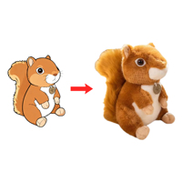 Prix pas cher personnaliser Posture debout simulé écureuil jouets en peluche mignon poupée Cape écureuil jouets en peluche cadeau d'anniversaire