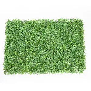ZC Faux Plant Supplier Artificial Boxwood Artificial Green Wall Hedge Grass Panel Green Leaves Wall For Vertical Garden