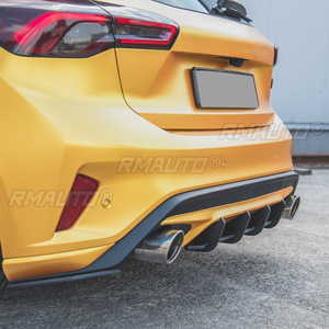 Diffuseur de pare-chocs arrière noir brillant, séparateurs de lèvres, spoiler, protection de pare-chocs arrière pour Ford Focus ST MK4 2018-2021, accessoires de style automobile - Product Image 6