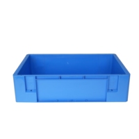 Grande caisse de rangement 75L en PP vierge à 100 %, bacs de déménagement empilables, couleur et logo personnalisables, caisse en plastique avec couvercle, vente chaude