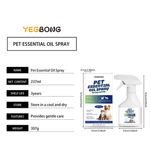 Spray pour animaux de compagnie à l'<span class=keywords><strong>huile</strong></span> <span class=keywords><strong>essentielle</strong></span> végétale 237 ml, parfum lavande, nettoyage quotidien, anti-moustiques, chats, chiens - Product Image 3