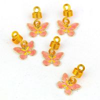 Pendentif papillon, accessoire de bijouterie DIY, grand matériau métallique transparent, extension de cheveux, ornement de coiffure, CECILLIA WIG JH-291 pour