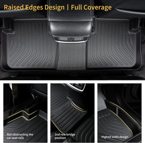 GINOWY Custom Fit All-Weather Floor Mats for 2024-2025 for Ford Ranger Non-Slip Waterproof TPE Floor Liners <strong>Accessories</strong> - Product Image 4