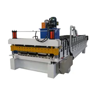 Good quality factory directly trapezoidal Steel double layer roof panel Sheet roll forming machine