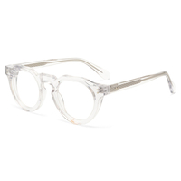 Gafas Transparentes Gruesas de Moda para Hombre 2026, Gafas Redondas Vintage, Monturas de Acetato