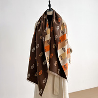 Écharpe châle en cachemire doux pour femme, imprimé abeille multicolore, design de créateur, couverture d'hiver chaude, double face