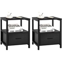 Offre Spéciale pas cher Table d'appoint de lit Table d'appoint en bois rustique MDF Table de chevet en chêne