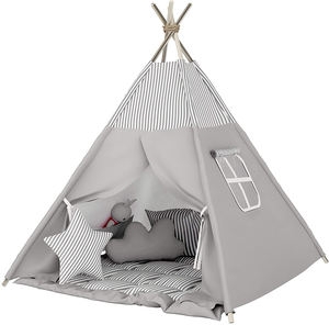 Tienda de Campaña Infantil Gris para Interiores y Exteriores, Tipo <span class=keywords><strong>Tipi</strong></span> <span class=keywords><strong>Indio</strong></span>, para Niños - Product Image 1