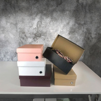 Boîte à chaussures en carton ondulé kraft, type dossier, avec couvercle, en matériaux recyclés, pour sous-vêtements et cadeaux