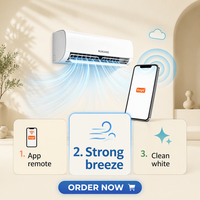 AC Split Smart Tuya WiFi Kontrol Jarak Jauh Mobile Hemat Energi Pemurnian Udara 12000BTU Pendingin Frekuensi Variabel Hotel