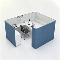 Poste de travail modulaire individuel pour bureau, avec cloison acoustique, mobilier de bureau pour manager