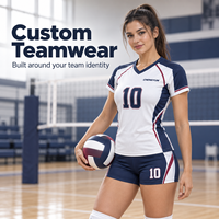 Set Jersey dan Celana Pendek Wanita Custom, Jersey Voli Sublimasi, Seragam Tim Klub dan Sekolah OEM
