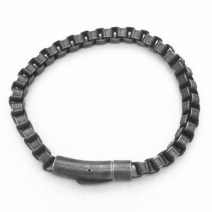 yunnique <b>Titanium</b> Steel Bracelet Box <b>Chain</b> Spring Buckle Unisex Fashion Jewelry Gift - Product Image 1