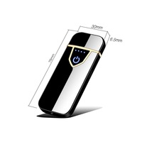Produits très vendus 2023 - Briquet à cigarettes en métal coupe-vent - Rechargeable par USB - Briquet électronique