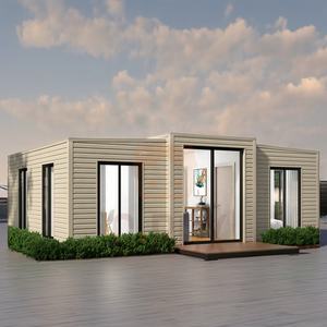 Maisons préfabriquées amicales de 40 pieds 20 pieds pour l'extérieur, terrasse, bureau, cuisine, panneau sandwich extensible <span class=keywords><strong>en</strong></span> acier, bureau à domicile, chambre à coucher - Product Image 3