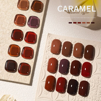 Nouveau vernis gel automne hiver 36 couleurs ensemble complet | Palette de café au lait caramel et nude | Nail Art professionnel de salon
