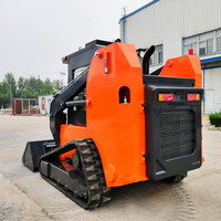 Mini-chargeuse compacte diesel multifonctionnelle chinoise, chargeuse sur chenilles hydraulique compacte