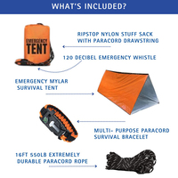 Tente en mylar de survie d'urgence étanche pour camping en plein air léger pour 2 personnes