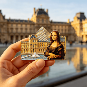 Personalized Metal Enamel Fridge Magnet France Paris Eiffel Tower Travel Souvenirs 3D Customized Logo Irregular Shape - Product Image 2