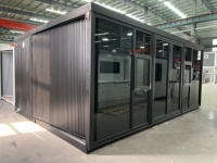 Nouvelle Arrivée Maison Conteneur Extensible à Toit Plat et Aile Unique, Étanche, Préfabriquée, Modulaire, Portable, en Acier, pour Jardin ou Annexe