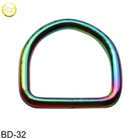 Großhandel Gun metal Small Metal D Ring Schnalle Luxus Zink legierung D-Form Logo Rohlinge für Leder Zubehör Sicherheits funktion