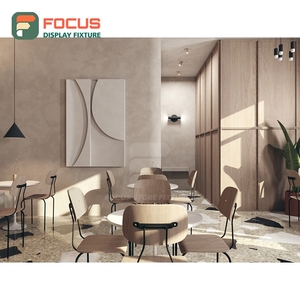 ชั้นวางสินค้ากาแฟดีไซน์สร้างสรรค์ ฐานไม้ สำหรับจัดแสดงฝาครอบแก้วและเมล็ดกาแฟ - Product Image 4