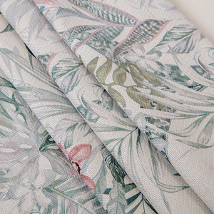 Rollos de tela de cortina de ventana opaca de selva tropical de peso pesado con impresión Digital tejida de aspecto de lino de doble cara de poliéster 100% - Product Image 6