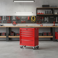 Armoire à outils HONGFEI 830 mm en acier robuste sur roulettes, service OEM ODM pour fabricant de coffres à outils pour garage domestique