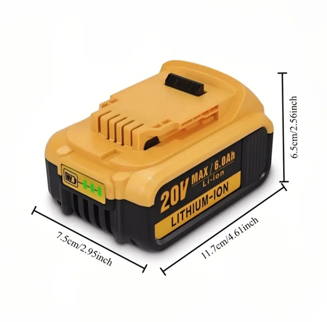DCB200 20V 6.0Ah Lithium Ion Replacement Battery for De Walt