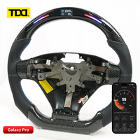 Volant de direction TDD en cuir de luxe avec fibre de carbone, 4 branches, 40 mm, avec LED, pour Veloster - Personnalisable
