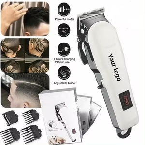 Tondeuse à Cheveux Électrique Professionnelle Personnalisable pour Hommes, Rechargeable, avec Écran LCD, pour Barbe et Cheveux, Rasoir et Machine de Coupe - Product Image 2