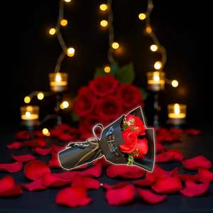 Cadeau pour la fête des mères et la Saint-Valentin, bouquet de roses en savon carnation dans un coffret cadeau, 3 bouquets pour Noël, les occasions de remise de diplômes - Product Image 2