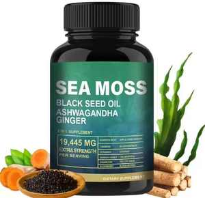 Private Label OEM/ODM Herbal Supplement <b>Sea</b> <b>Moss</b> Organic Bladderwrack Extract <b>Capsules</b> for Adult Use-Improve Immunity Energy - Product Image 1