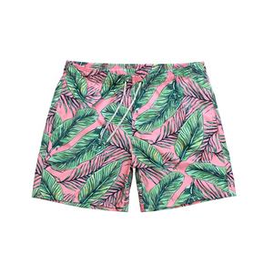 Short de plage en polyester 100% pour hommes imprimé numériquement solide anti-rides vente en gros vêtements de surf de bain décontractés pour la plage en plein air - Product Image 4
