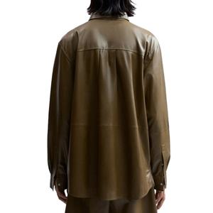 Nueva Colección de Camisas de Cuero para Hombre, Estilo Vintage Unisex, Holgadas y de Manga Larga - Product Image 4