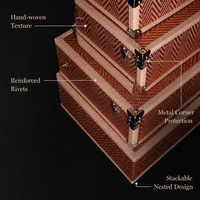 Boîte décorative en forme de tour de constellations avec intérieur en nano-velours et accessoires métalliques pour les chambres d'hôtel