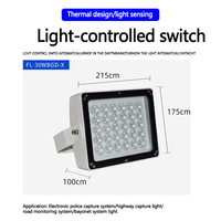 Caméra de reconnaissance de plaques d'immatriculation pour parking avec corps en aluminium, projecteurs LED 30W, caméra de vidéosurveillance auxiliaire LED