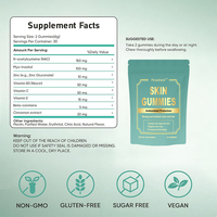 Complément alimentaire Rosebest Private Label Gummies Antioxydants pour une Peau Claire, Sans Sucre, Végétalien, avec NAC, Myo-Inositol, Zinc et Multi-Vitamines