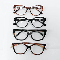 Montures de lunettes optiques en acétate massif à monture complète, multicolores, en gros, pour femmes et hommes, avec logo personnalisé